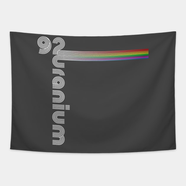 Urainbownium 92 Tapestry by Geeky Science Nerd