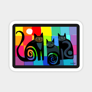Colourful cats 53 paper Magnet