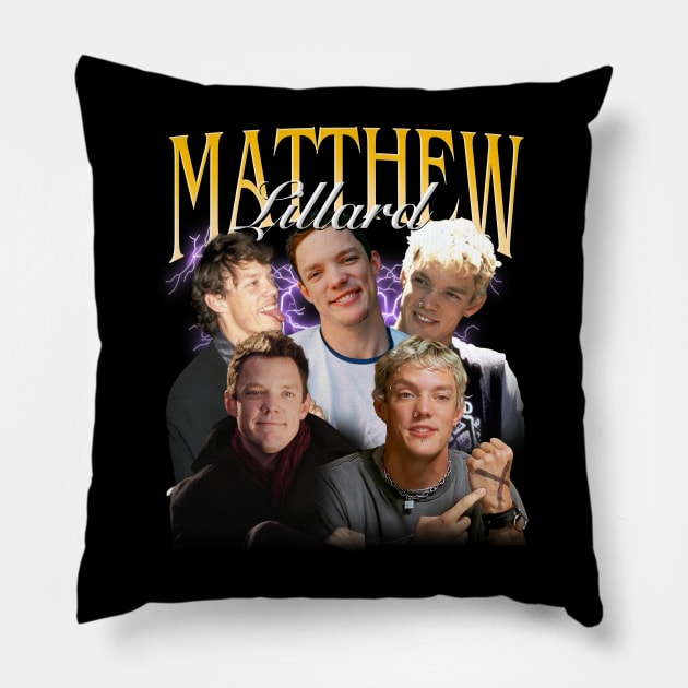 RETRO VINTAGE MATTHEW LILLARD BOOTLEG STYLE Pillow by Archer Expressionism Style