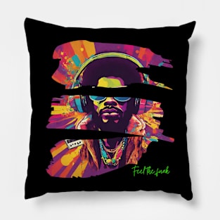 Feel the Funk  Music Trippy Art Pillow