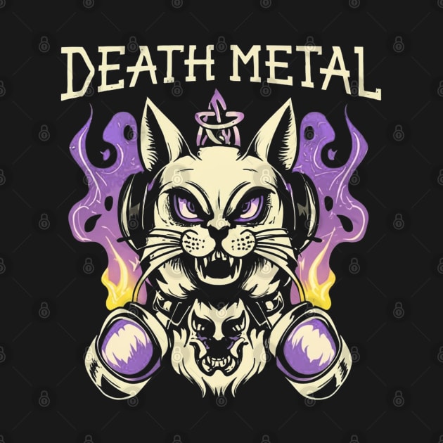 Death Metal Satanic Baphomet Cat by Aldrvnd