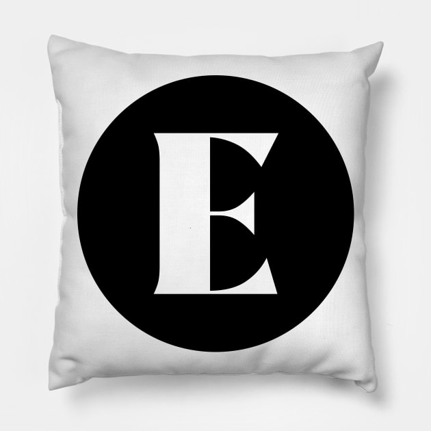 E (Letter Initial Monogram) Pillow by n23tees