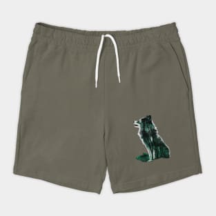 Green Wolf is Filled with a Forest Scene Shorts
