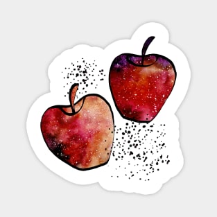 Watercolor Galaxy, Apples, Blobs Magnet