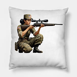 Sniper Girl Pillow