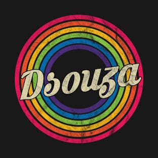 Dsouza - Retro Rainbow Faded-Style T-Shirt