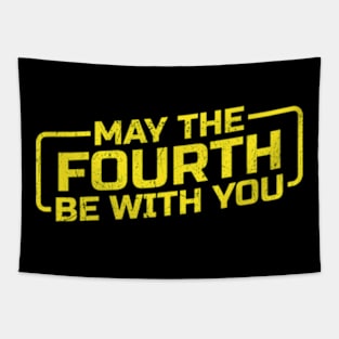 May The Fourth Be With You - Cool Typograph Tapestry