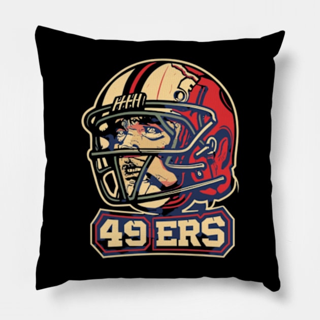 49 ers victor design,go niners Pillow by Nasromaystro