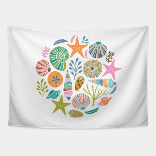 Retro Shells Tapestry