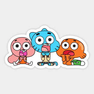 Gumball and Darwin, What the what Sticker for Sale by karamram