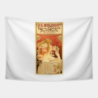 J C BOLDOOT EAU DE COLOGNE PARFUMERIE Art Nouveau Lithograph by Privat Livemont Tapestry