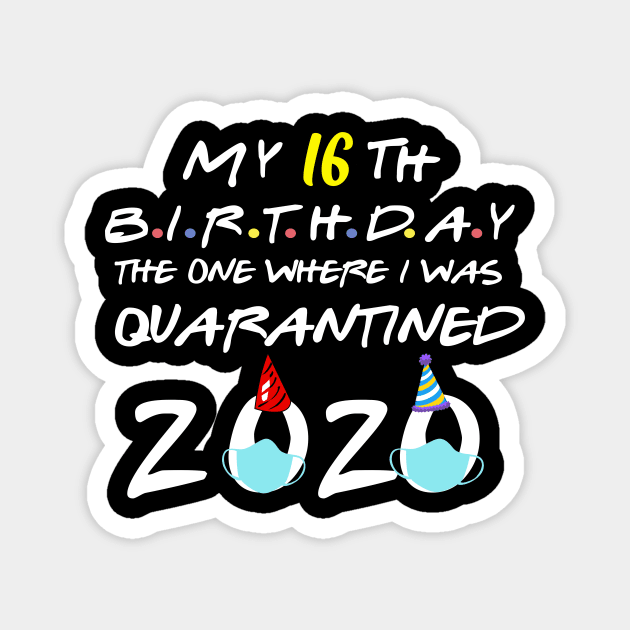 my 16th birthday the one where i was quarantined-2020 birthday gift Magnet by DODG99