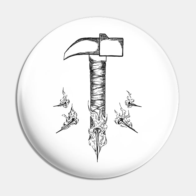 Nobara weapon hammer and nails Pin by vinillustrate