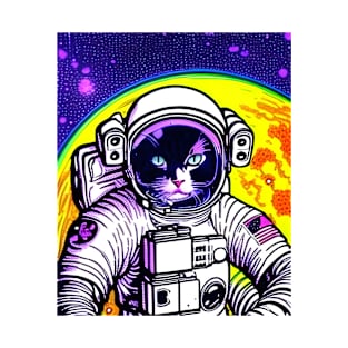 Funny astraunot cat Design cat lovers Cool space lover T-Shirt