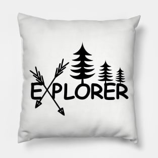 Explorer Outdoors Black Design Pillow