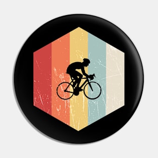 Cycling Retro Distressed Style Pin