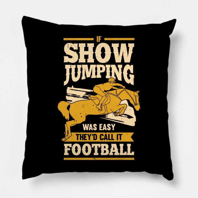 Show Jumping Horse Lover Rider Gift Pillow by Dolde08