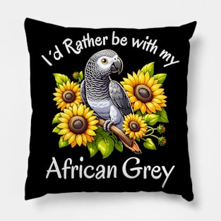 Timneh African Grey Parrot Sunflower African Grey Mom Mama Pillow