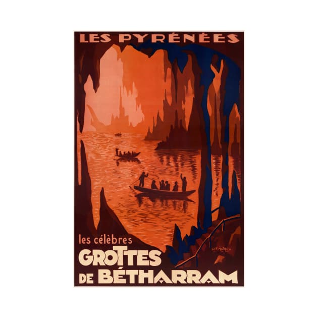 Grottes de Bétharram France Vintage Poster 1910 by vintagetreasure