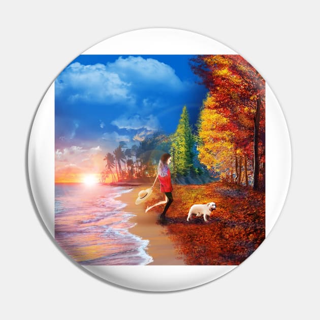 Summer to Fall Pin by hollydoesart