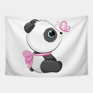 Girl Panda Tapestry