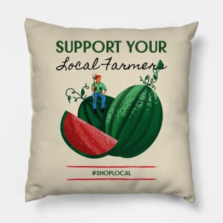 Small Farmer Family Farm Farmers Market Buy Local Pillow