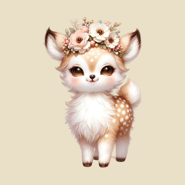 Fluffy Baby Deer by dcohea
