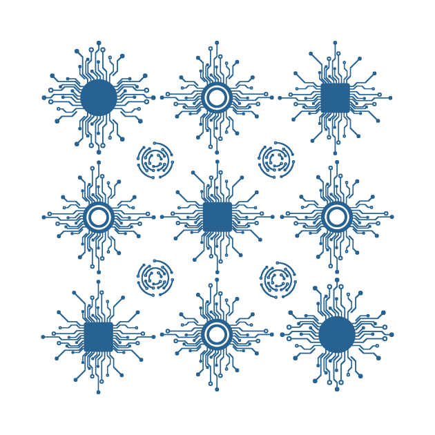 IC, PCB, Electronic components symbols by EngineersArt