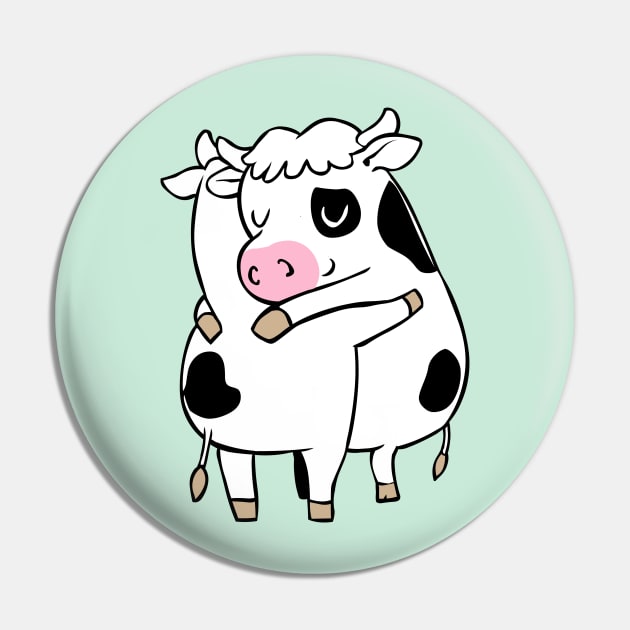 Cow Hugs Pin by huebucket