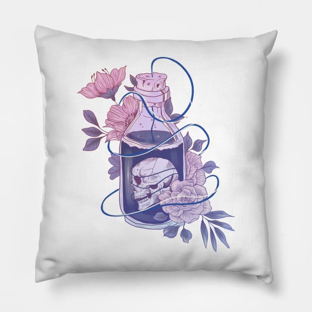 Poison bottle Pillow by Jess Adams