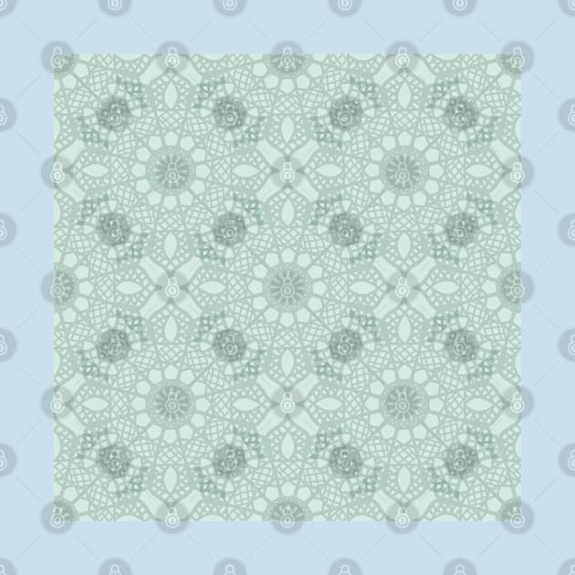 Blue-Green Kaleidoscope Pattern by DeneboArt