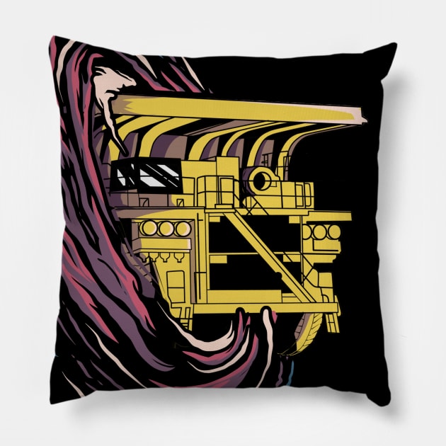 Black Hole Truck Pillow by damnoverload