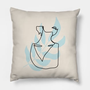 puristic line art Pillow