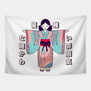 Kimono kawaii adorable Tapestry