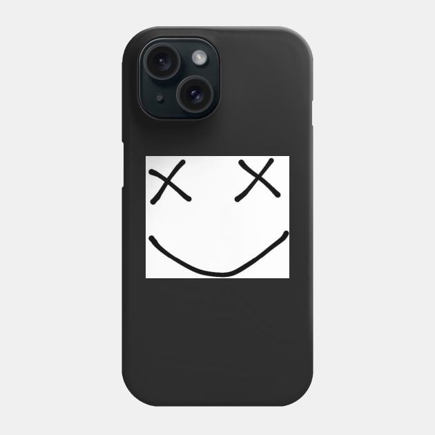 black smiley repeat design Phone Case by BlossomShop