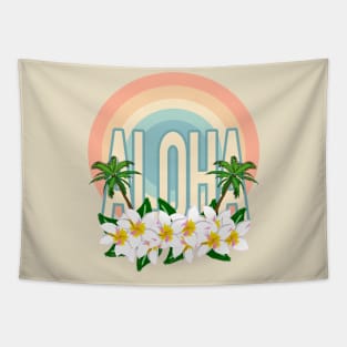 Aloha hawaiian tropical flowers Tapestry