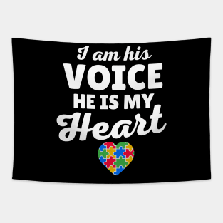 I Am His Voice He Is My Heart Autism Tapestry