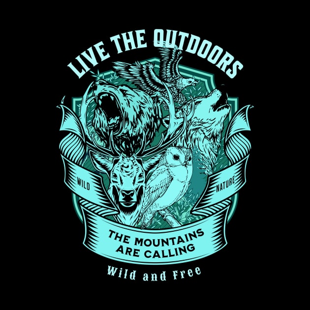 Live The Outdoors Quote Citation Inspiration Message Phrase by Cubebox