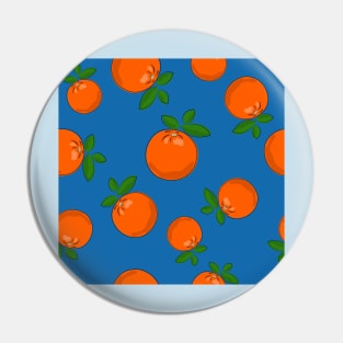 Seamless Orange Pattern With Blue Background Pin