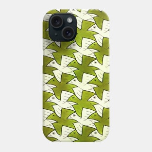 Art Deco Bali birds camouflage tessellation Phone Case