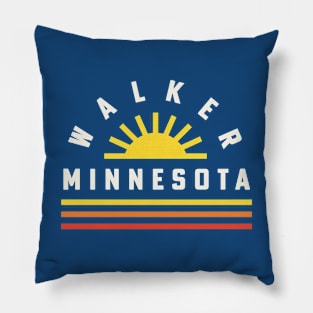 Walker Minnesota Vacation Vintage Retro Sunshine Pillow