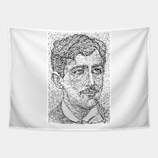 MARCEL PROUST ink portrait .1 Tapestry