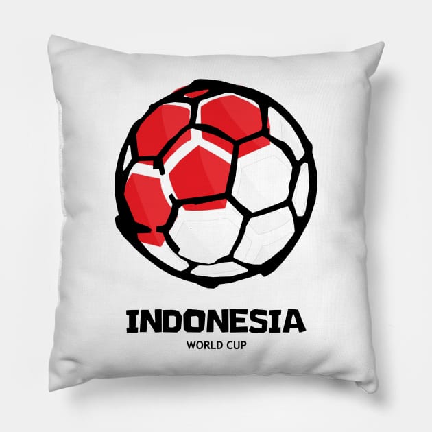 Indonesia Football Country Flag Pillow by KewaleeTee