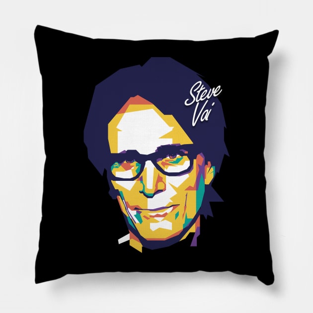 Steve Vai on WPAP Art Style Pillow by pentaShop