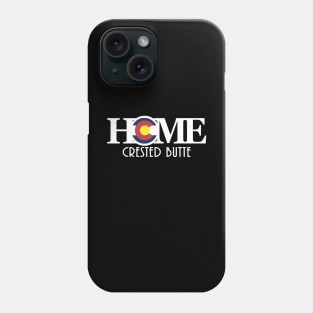 HOME Crested Butte (long white text) Phone Case