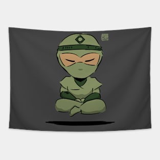 Meditating Ninja - Focus Tapestry