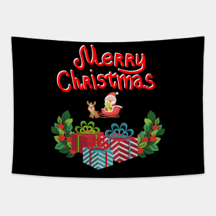 Merry Christmas Santa Gifts Tapestry