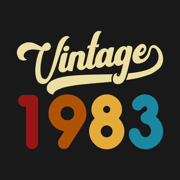 1983 Vintage Gift 37th Birthday Retro Style by Kimko