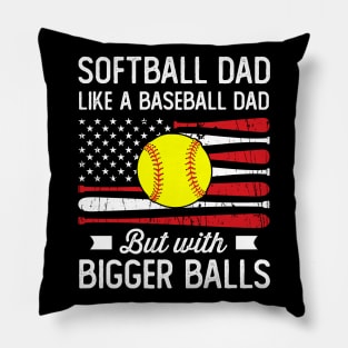 Softball Dad Like A Baseball Dad Definition On Back Gifts For Men Father day Pillow