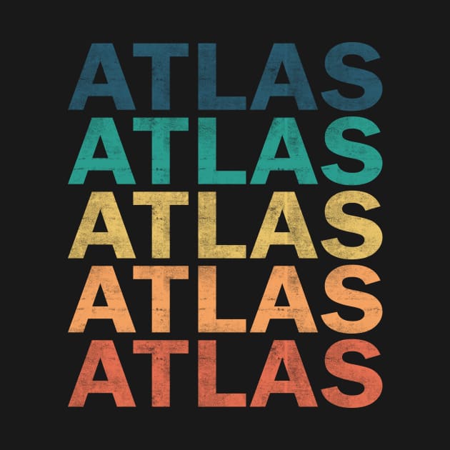 Atlas Name T Shirt - Atlas Vintage Retro Name Gift Item Tee by henrietacharthadfield